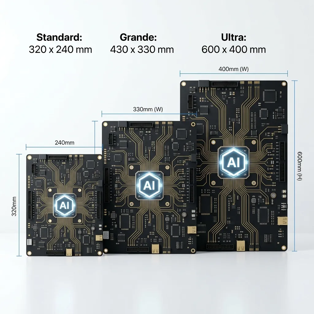 TRV Series Multiple PCB Process Sizes